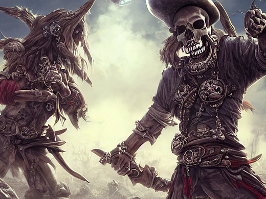 #AI创作实验室#骷颅头海盗冲锋