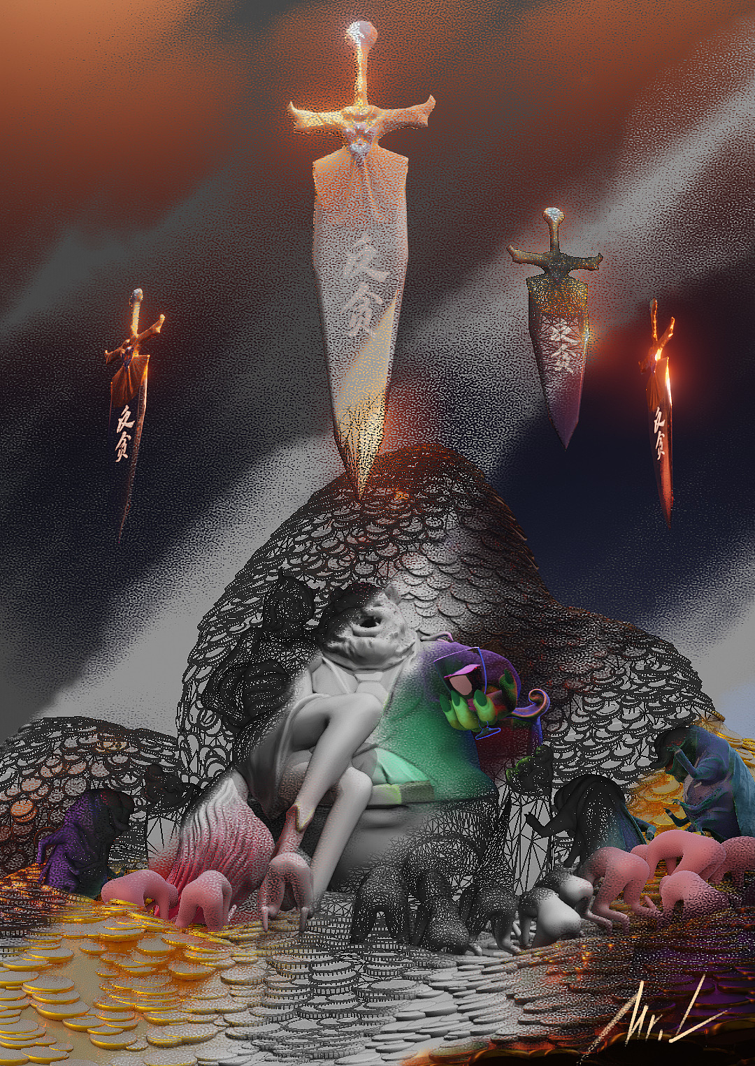 達摩克里斯之劍（圖ZMTc0NTE2NDg0） - 場景 - 站酷設(shè)計師Mr_Proton原創(chuàng)素材 - 站酷ZCOOL