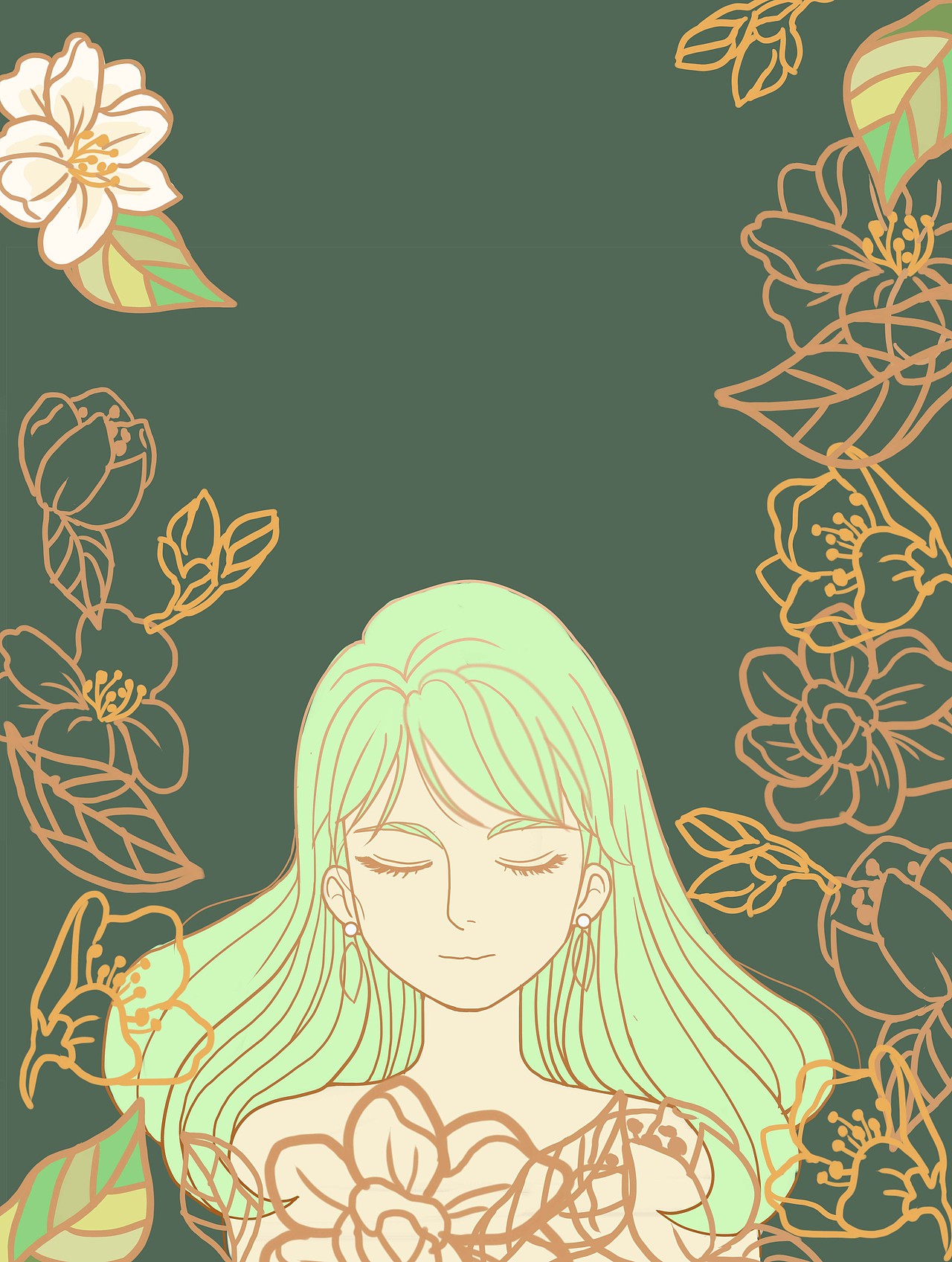 茉莉花茶 包装设计  茶 原创插画