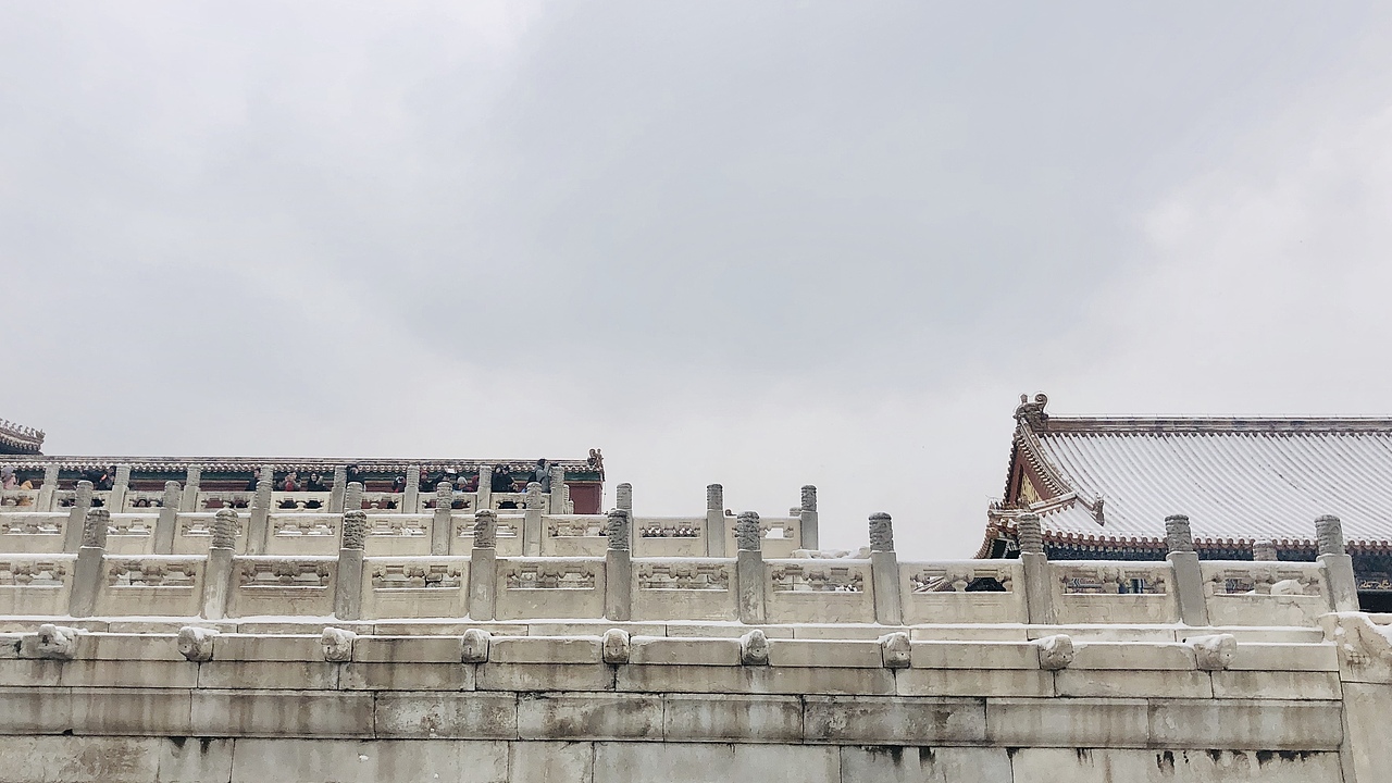 正月初八北京紫禁城落雪 故宫谨记