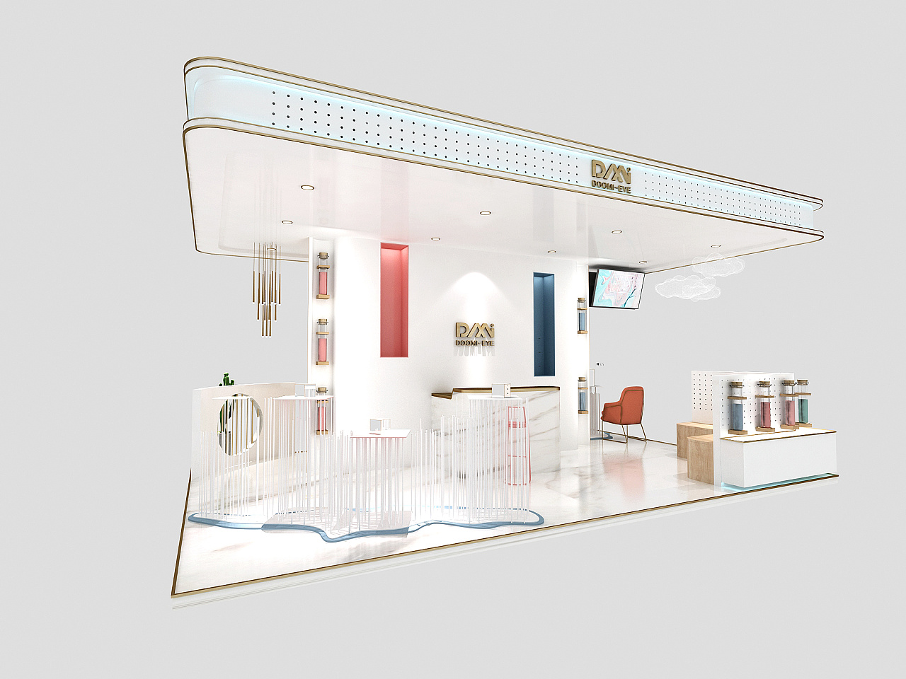 dma韩式美瞳展示体验店-----商场店中店规划设计