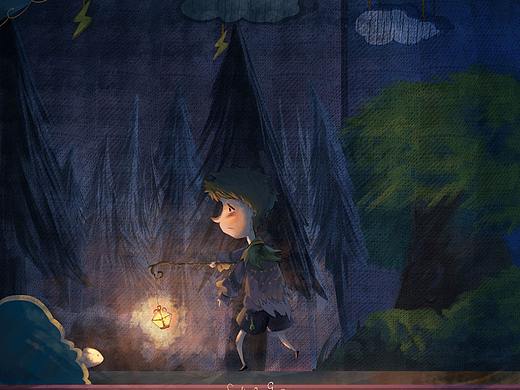 插画练习  《小小勇士》