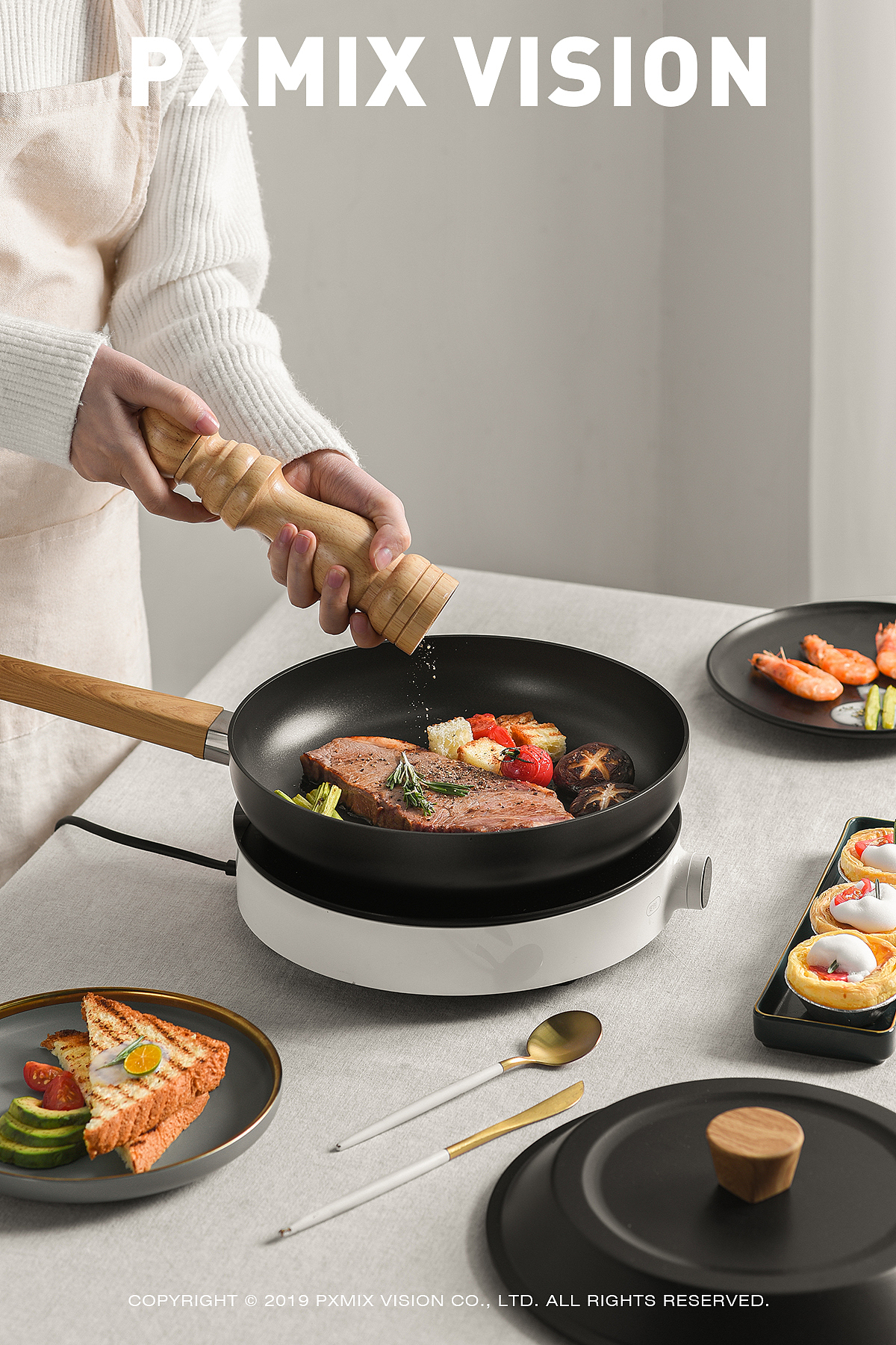 米家风格四件套锅具 炒锅/煎锅/奶锅/汤锅（图ZMTg5NTc3NjM2） - 产品摄影 - 站酷设计师光影集原创素材 - 站酷ZCOOL