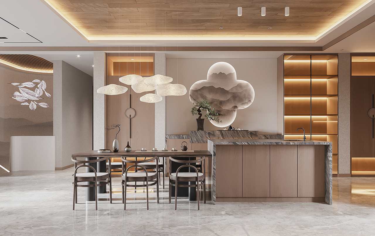 一套新中式风格效果图