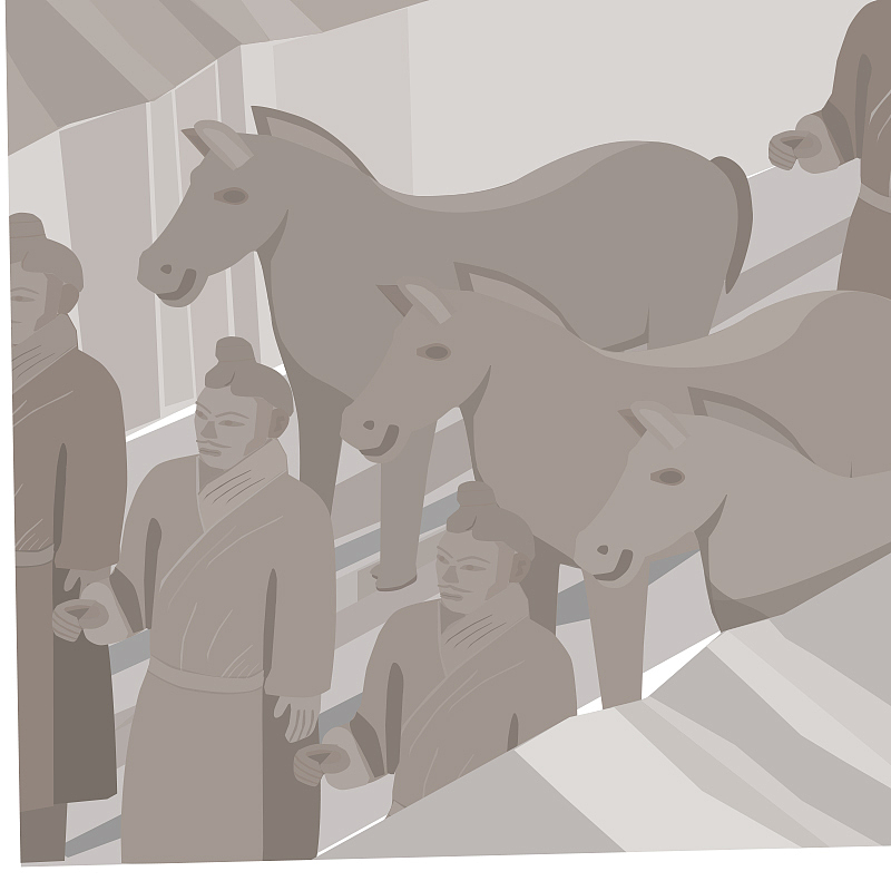 城市四格-西安（图ZMTI4MzgwMTAw） - 创作习作 - 站酷设计师驷匹马原创素材 - 站酷ZCOOL