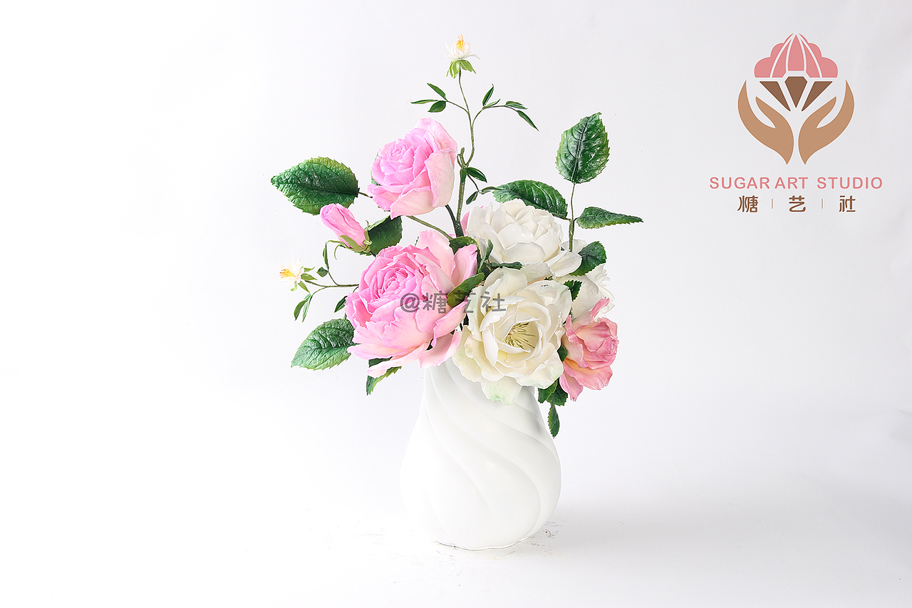 翻糖工艺大师顾碧清老师翻糖花作品--玫瑰花（图ZMTQxNTcyNzAw） - 工艺品设计 - 站酷设计师糖艺社原创素材 - 站酷ZCOOL