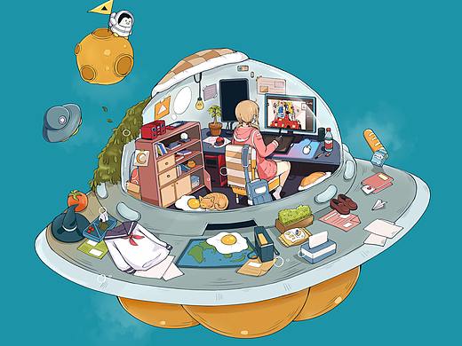 「 微观生活 」插画作品（三）（个人主页-ZNTY2MTI4OTI=） - 创作习作 - 站酷设计师景熹原创素材 - 站酷ZCOOL