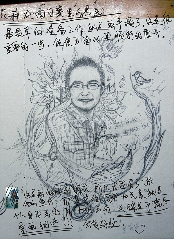 【CDR伪教程】种在向日葵里的男孩偏写实人物插画过程（图ZMTA4OTc5NjA=） - 创作习作 - 站酷设计师chapel陈原创素材 - 站酷ZCOOL