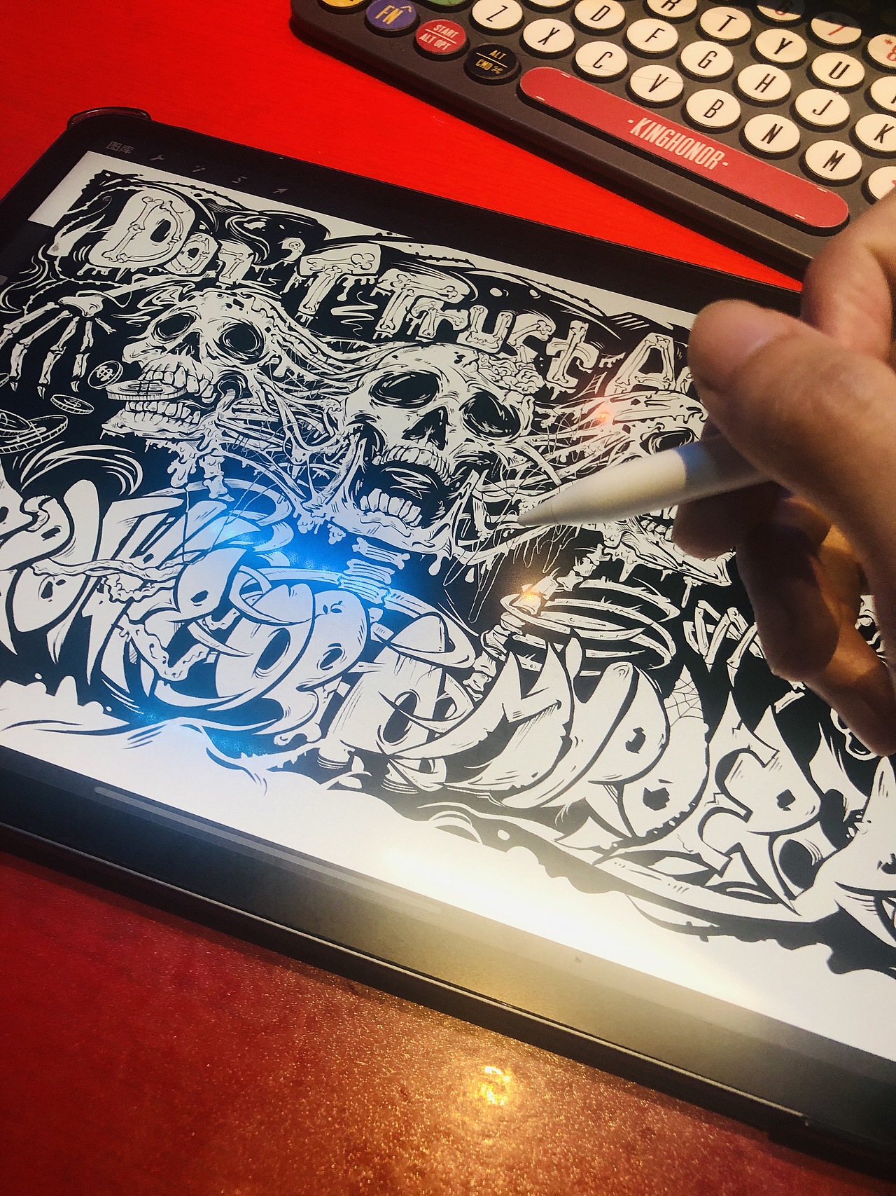 黑白插画 A brother or A murderer