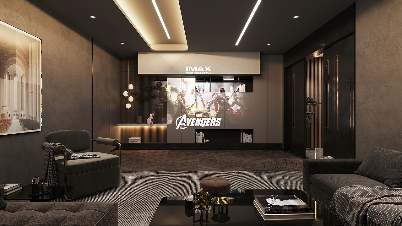 深圳别墅装修：九号公馆，现代轻奢风设计（图ZMjY3NjQyOTMy） - 家装设计 - 站酷设计师深圳岚庭装饰原创素材 - 站酷ZCOOL