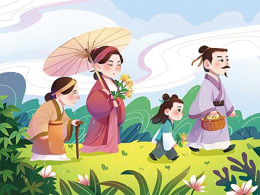 儿插绘本|古诗|传统节日| 清明