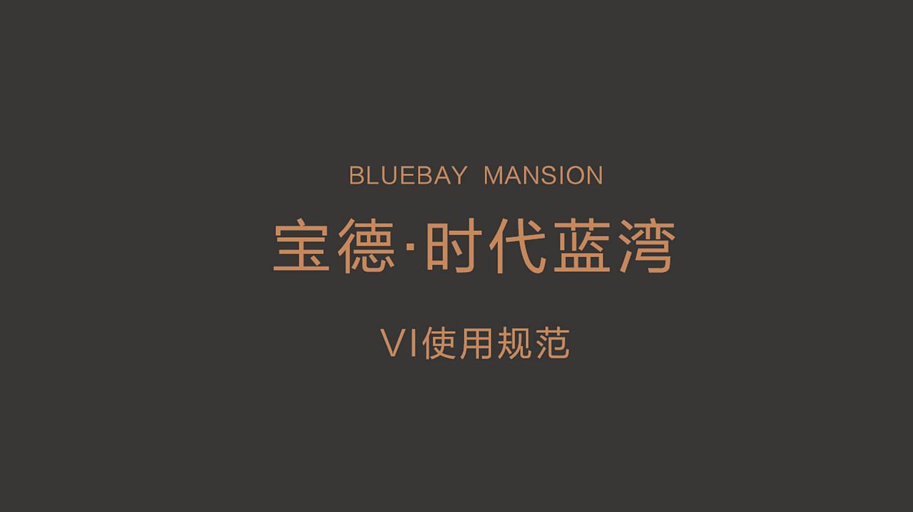 地产类VI宝德时代蓝湾vi体现规范