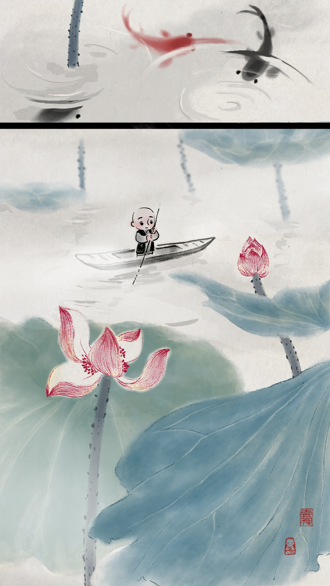 一禅小和尚 |插画|艺术插画|大禹动漫 - 原创作品 - 站酷 (zcool)