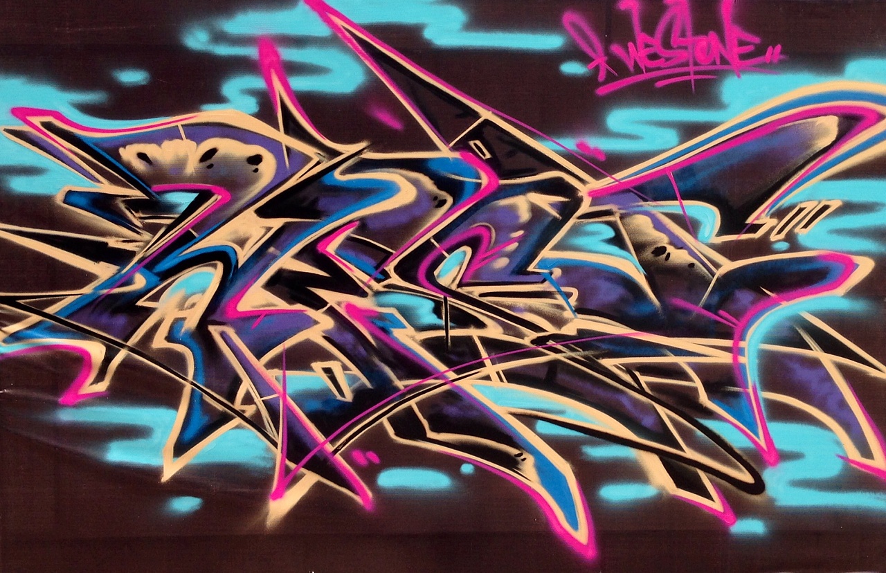 字体一直在飞--涂鸦创作