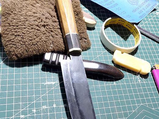 过年时间里，断断续续做的一把厨刀和一把小刀