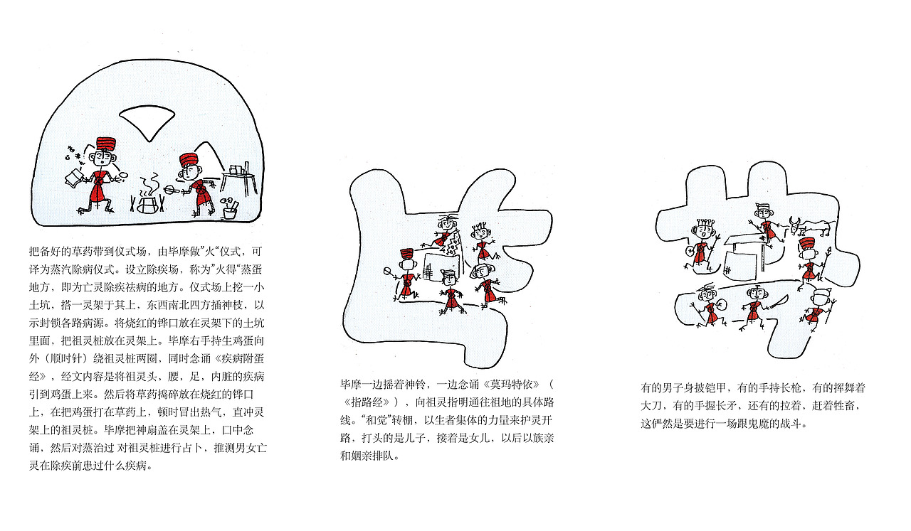 毕业设计——《古彝文与毕摩绘画组合设计》