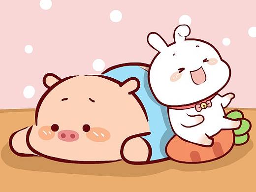 乐兔酱--微信表情和QQ表情上架了，欢迎大家下载使用（个人主页-ZMjk2MDQ4MzI=） - 网络表情 - 站酷设计师夜猫卡通设计原创素材 - 站酷ZCOOL