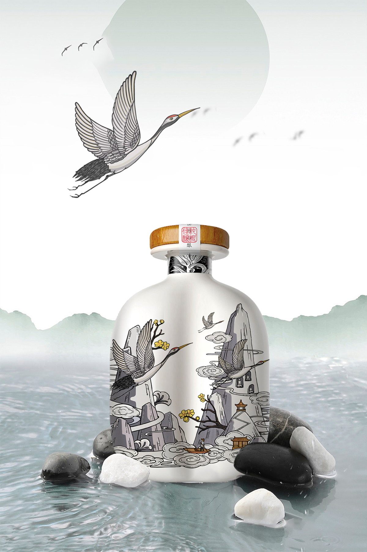 白酒-插画包装设计_狼耕创意设计-站酷zcool