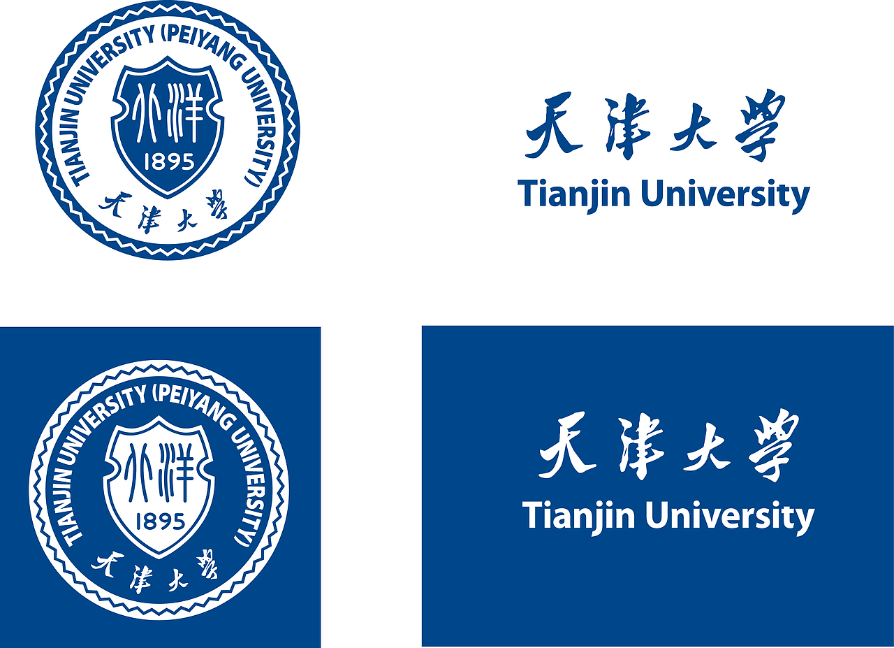 天津大学标准校徽矢量素材