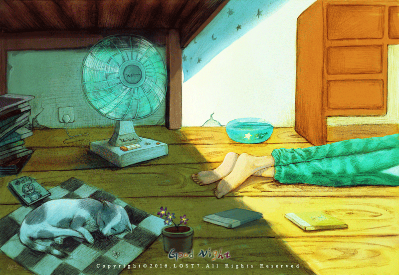 送你夏日凉风（图ZNTE0NzUyMjQ=） - 商业插画 - 站酷设计师lost7原创素材 - 站酷ZCOOL