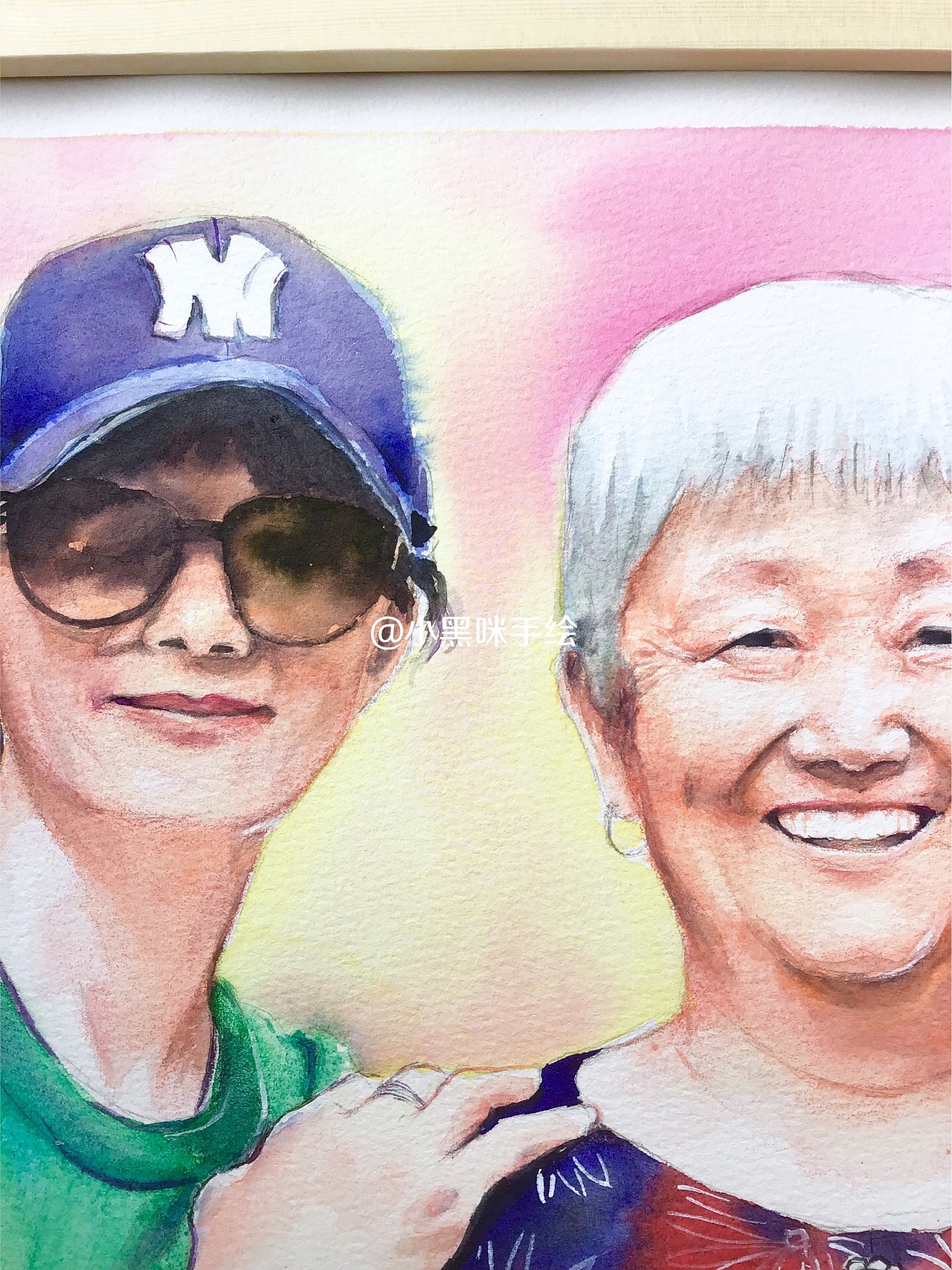 两位母亲的礼物—水彩手绘