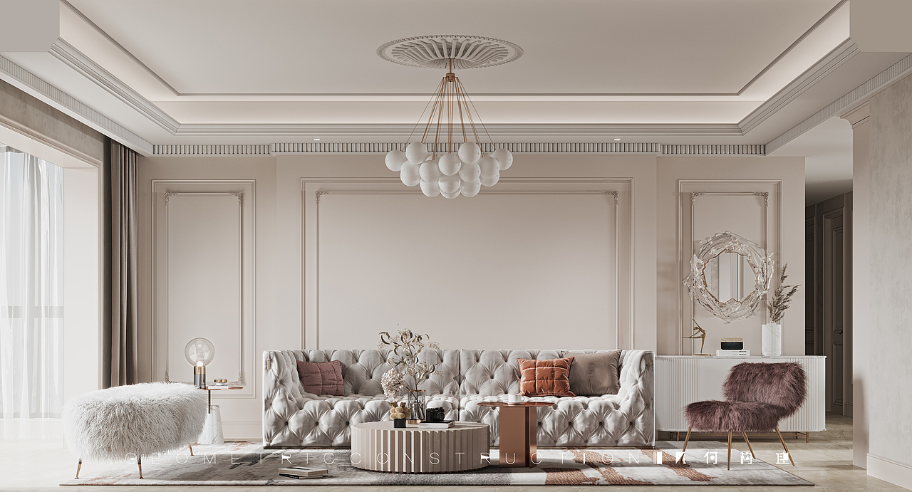 一眼爱上的160㎡温柔法式轻奢风