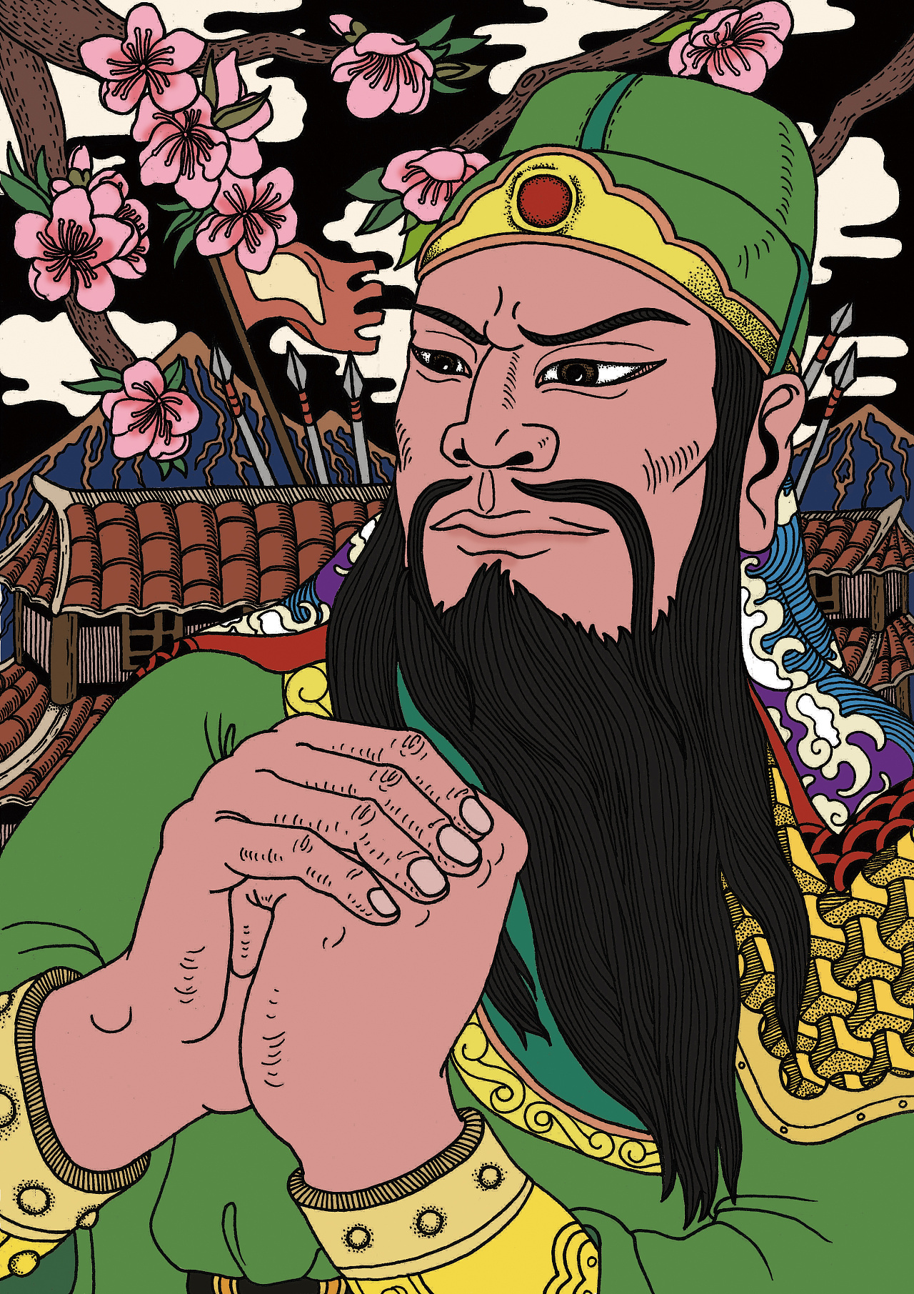 三国人物形象插画设计