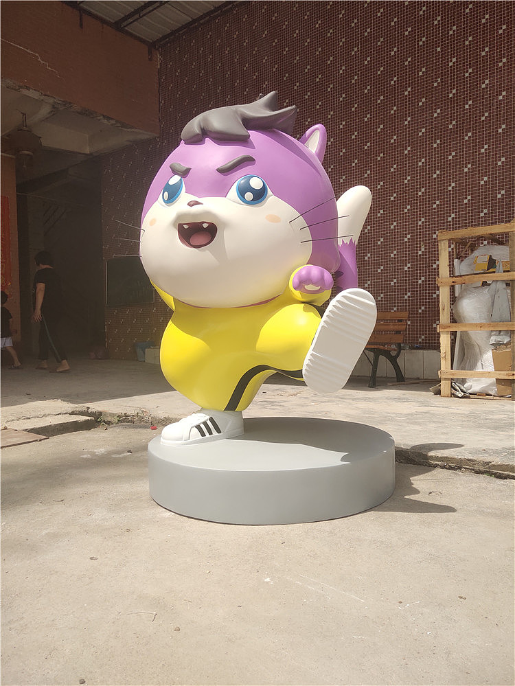 商场活动美陈ip摆件玻璃钢吉祥物卡通雕塑品牌形象公仔