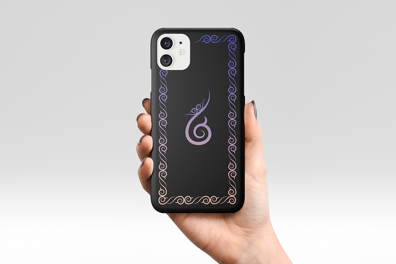 羊角纹手机壳设计