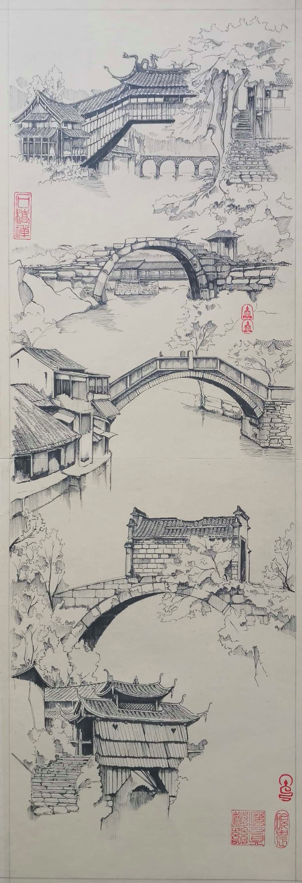 柳州文惠桥如何画图片
