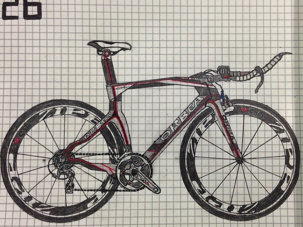 手绘公路车（图ZNDE0MzE5NzI=） - 创作习作 - 站酷设计师13828891501bb原创素材 - 站酷ZCOOL