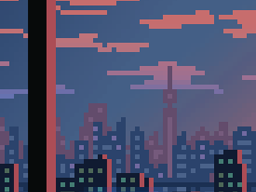 【Pixelart】加班 overtime