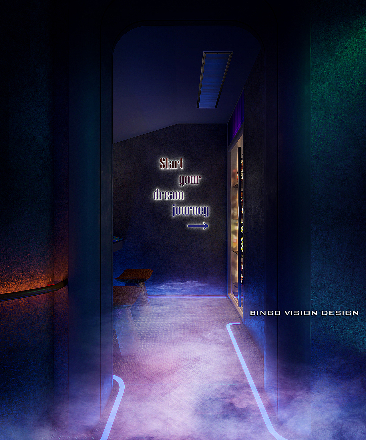 一间星空主题清吧设计与表现