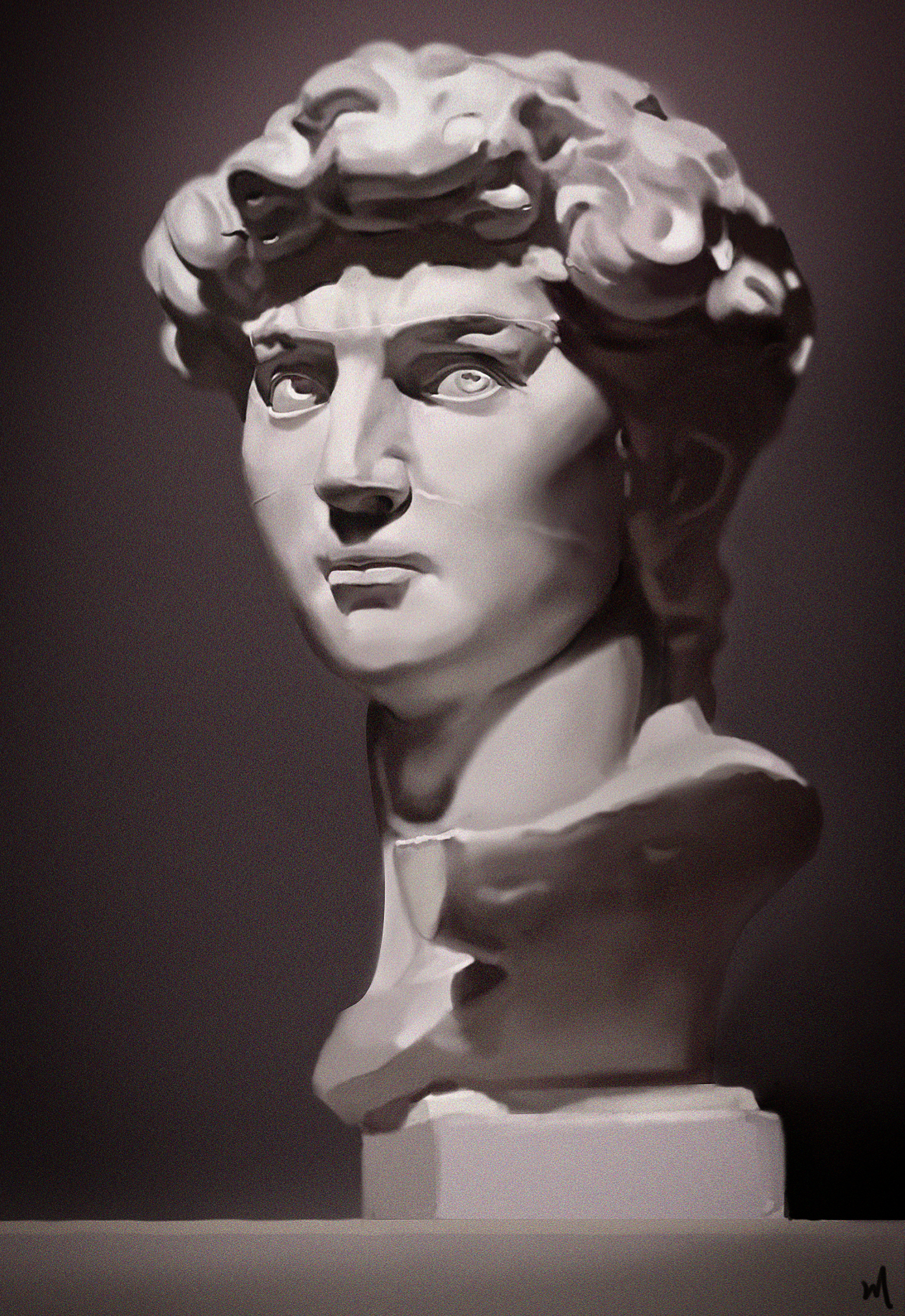 一组石膏厚涂的练习