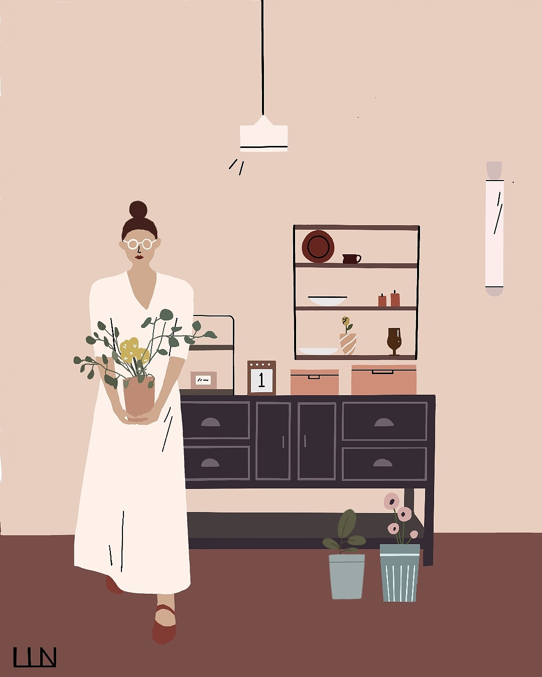 捧花女人（圖ZMjAzOTIwOTY0） - 商業(yè)插畫 - 站酷設(shè)計師l1nle1原創(chuàng)素材 - 站酷ZCOOL