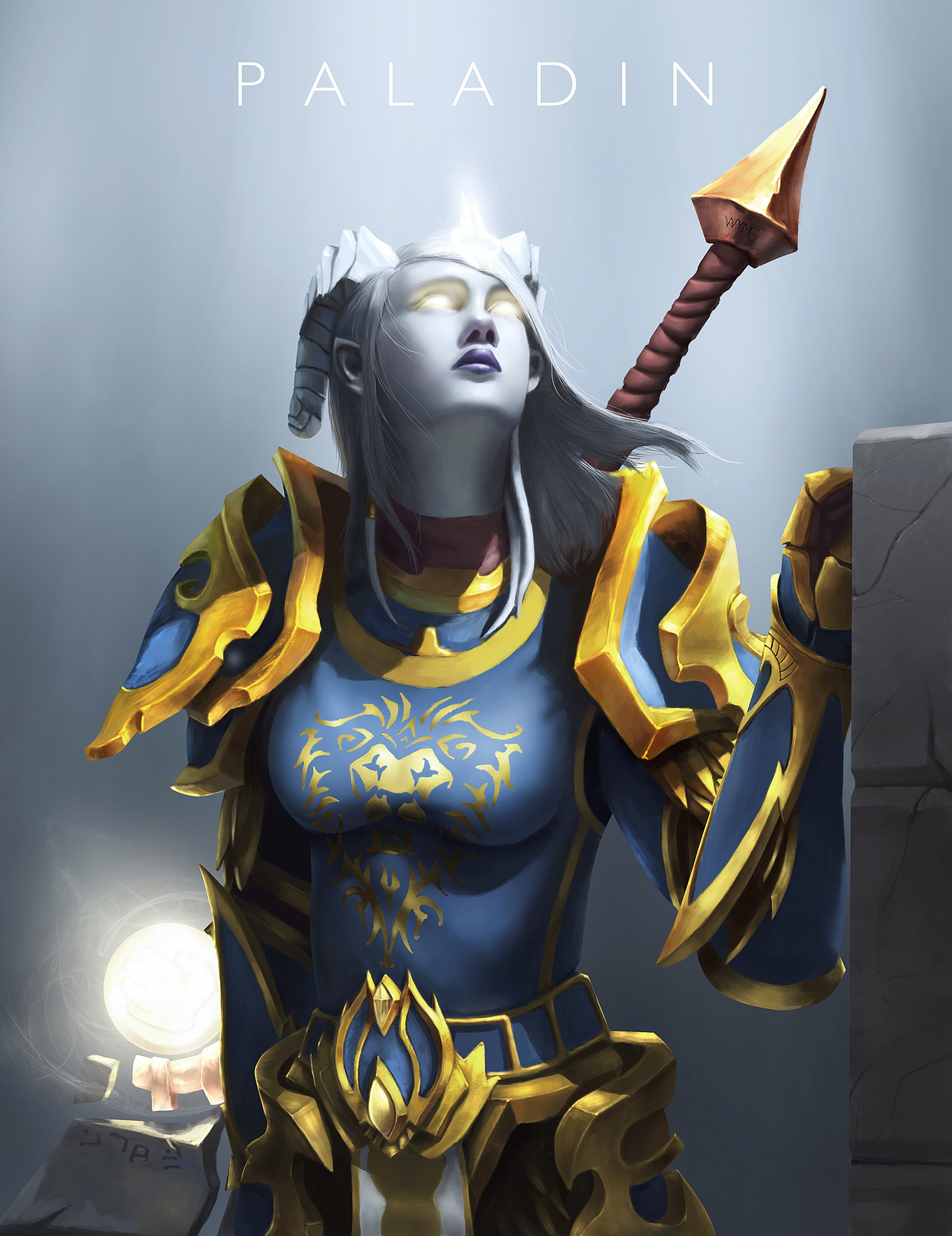 圣骑士|插画|创作习作|光明与盒子_原创作品-站酷zcool