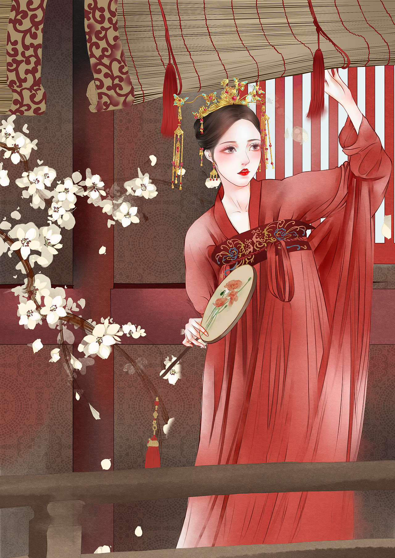 古风小姐姐|插画|创作习作|暖阳季节_原创作品-站酷zcool