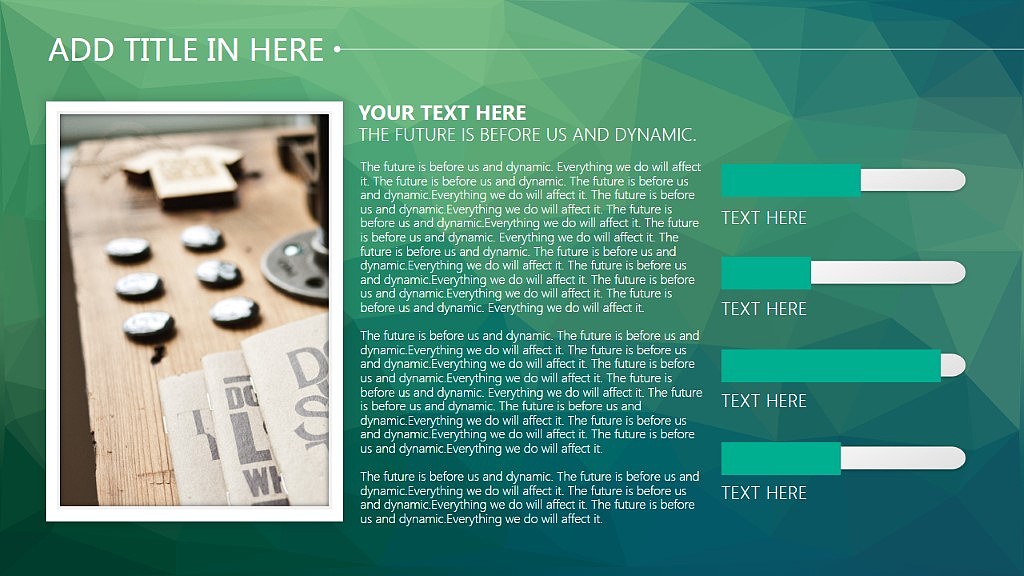 宅寂系列:动态微立体LOW POLY低面多边形PPT模板