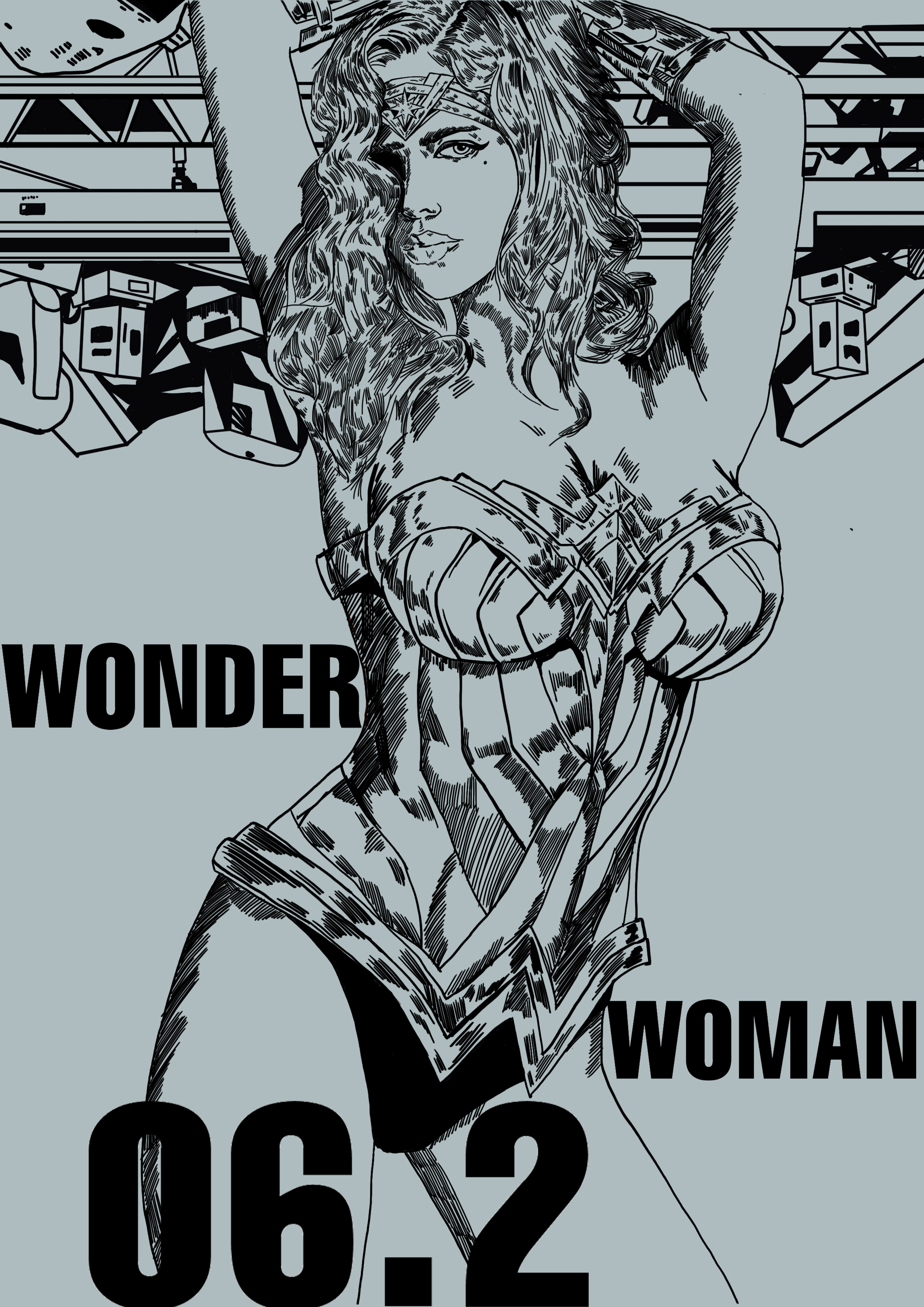 神奇女侠|插画|商业插画|破碎线条 - 原创作品 - 站酷 (zcool)