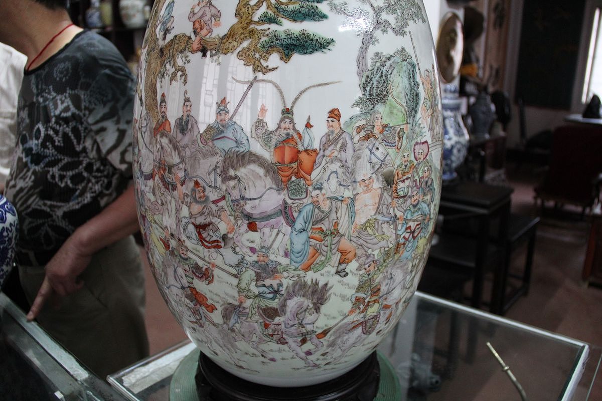 粉彩上的梁山好汉