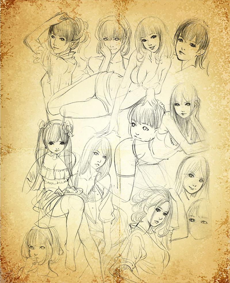 画画的春哥：念书时未进化完全的课堂乱涂（三）（图ZNDI5NDI2NTY=） - 创作习作 - 站酷设计师画画的春哥原创素材 - 站酷ZCOOL
