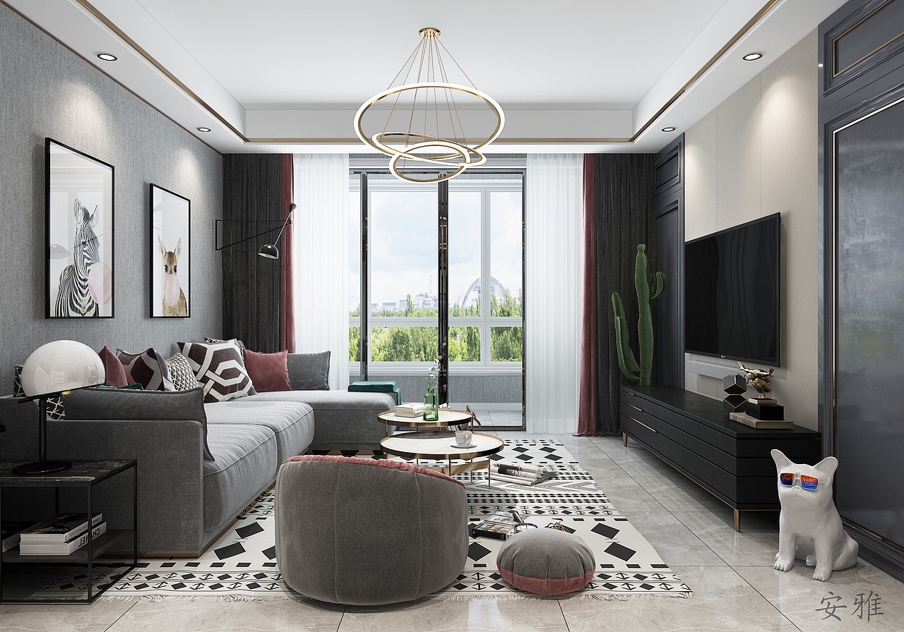 家装星夜设计——现代客餐厅合集|空间|家装设计|安雅ay_原创作品