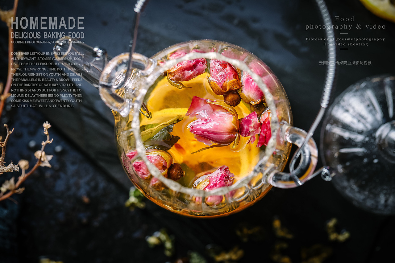 花茶拍摄 拍照摄影 花草茶商业定制摄影 花茶广告拍摄