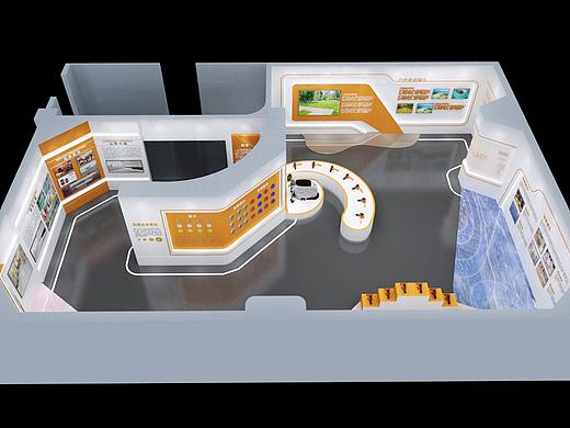 宝伯力环保科技展厅设计3D效果图
