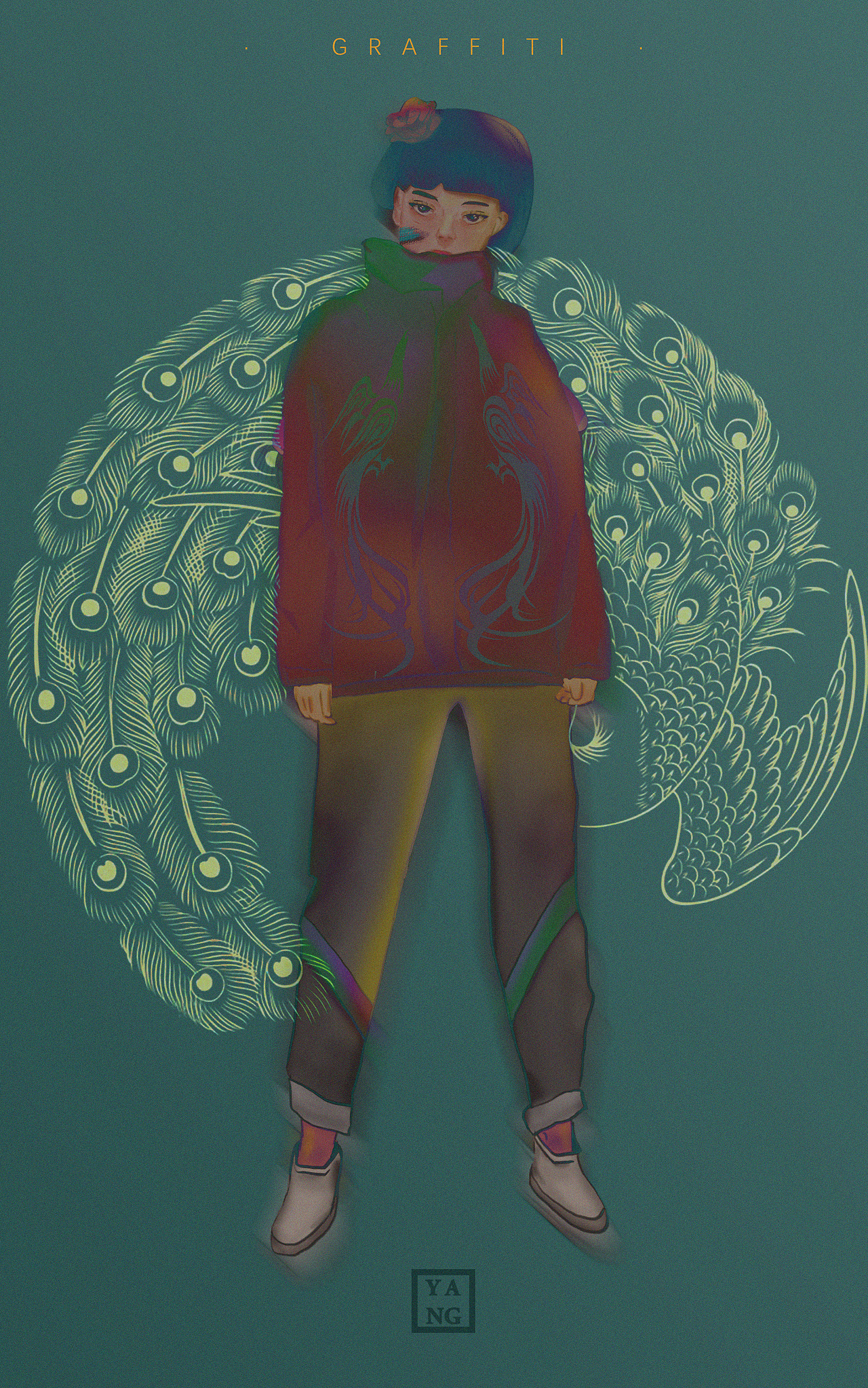 凤凰摘花（图ZMTk0NTg2MjA0） - 概念设定 - 站酷设计师胡凯尔AI原创素材 - 站酷ZCOOL