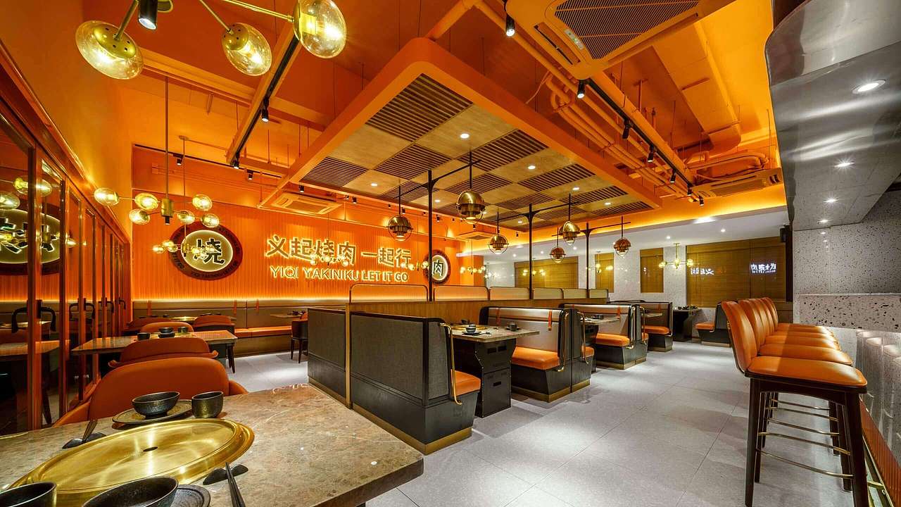 郑州义起烤肉一起行日式烧烤装修公司设计案例