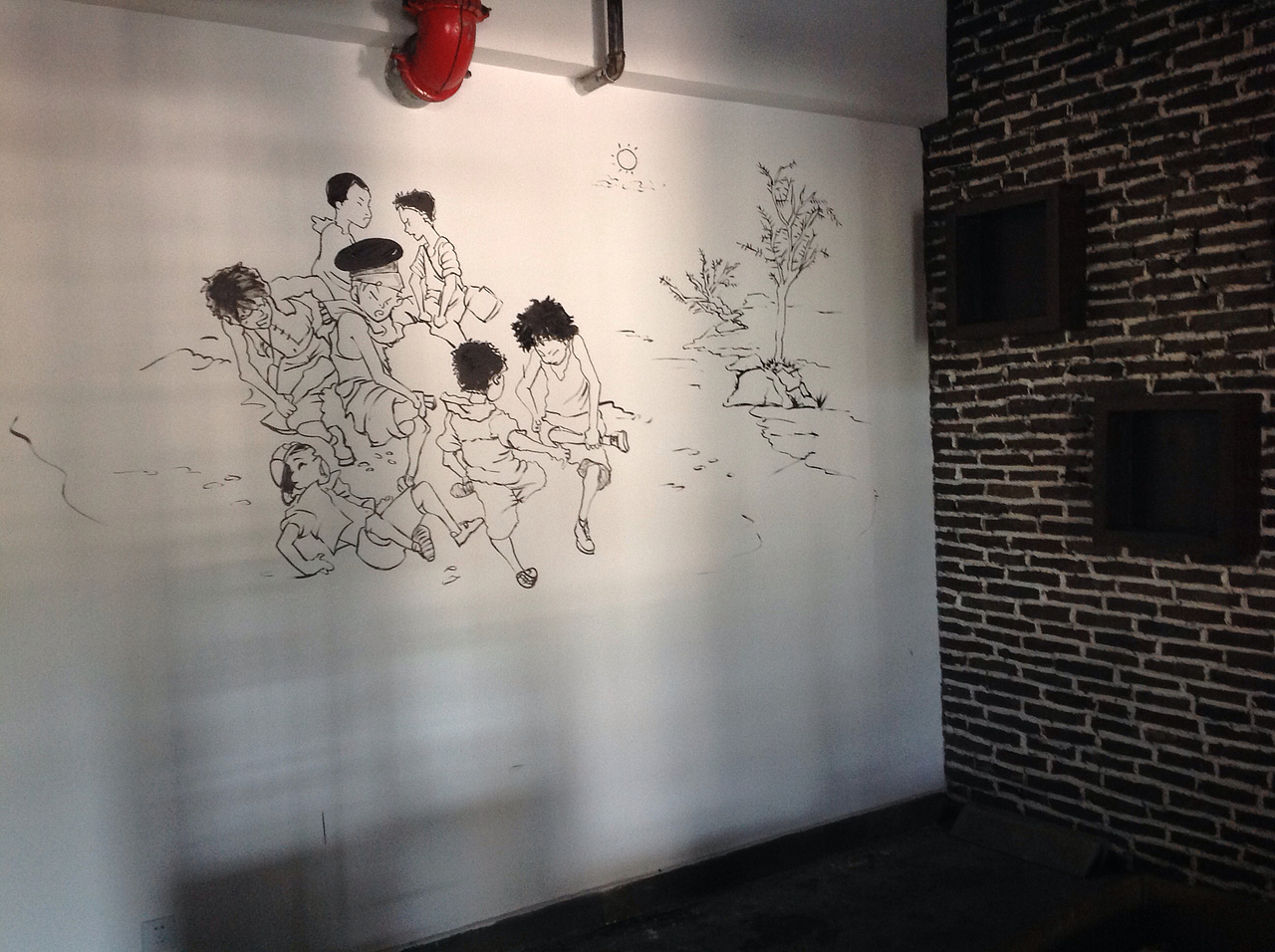 火锅店墙绘,餐饮墙绘,串串店墙绘,成都墙绘