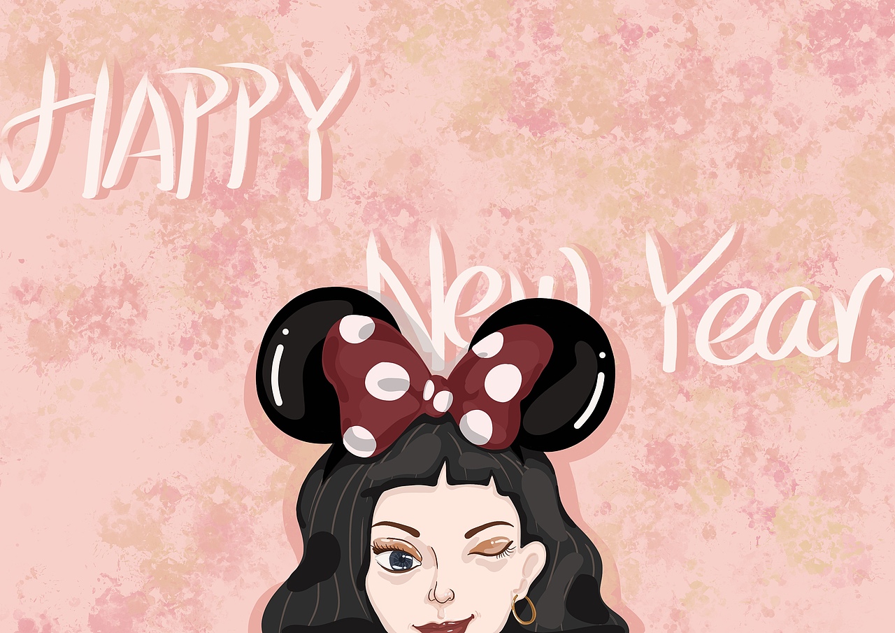 新年插画（图ZMTkzMTUzMzI0） - 创作习作 - 站酷设计师Gin插画分享原创素材 - 站酷ZCOOL