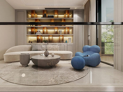 龙湖椿山联排别墅装修，意式风格设计效果设计方案图