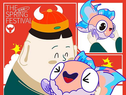 海报 | 春节（个人主页-ZNTg2MDc2ODA=） - 商业插画 - 站酷设计师DAHUANG49原创素材 - 站酷ZCOOL